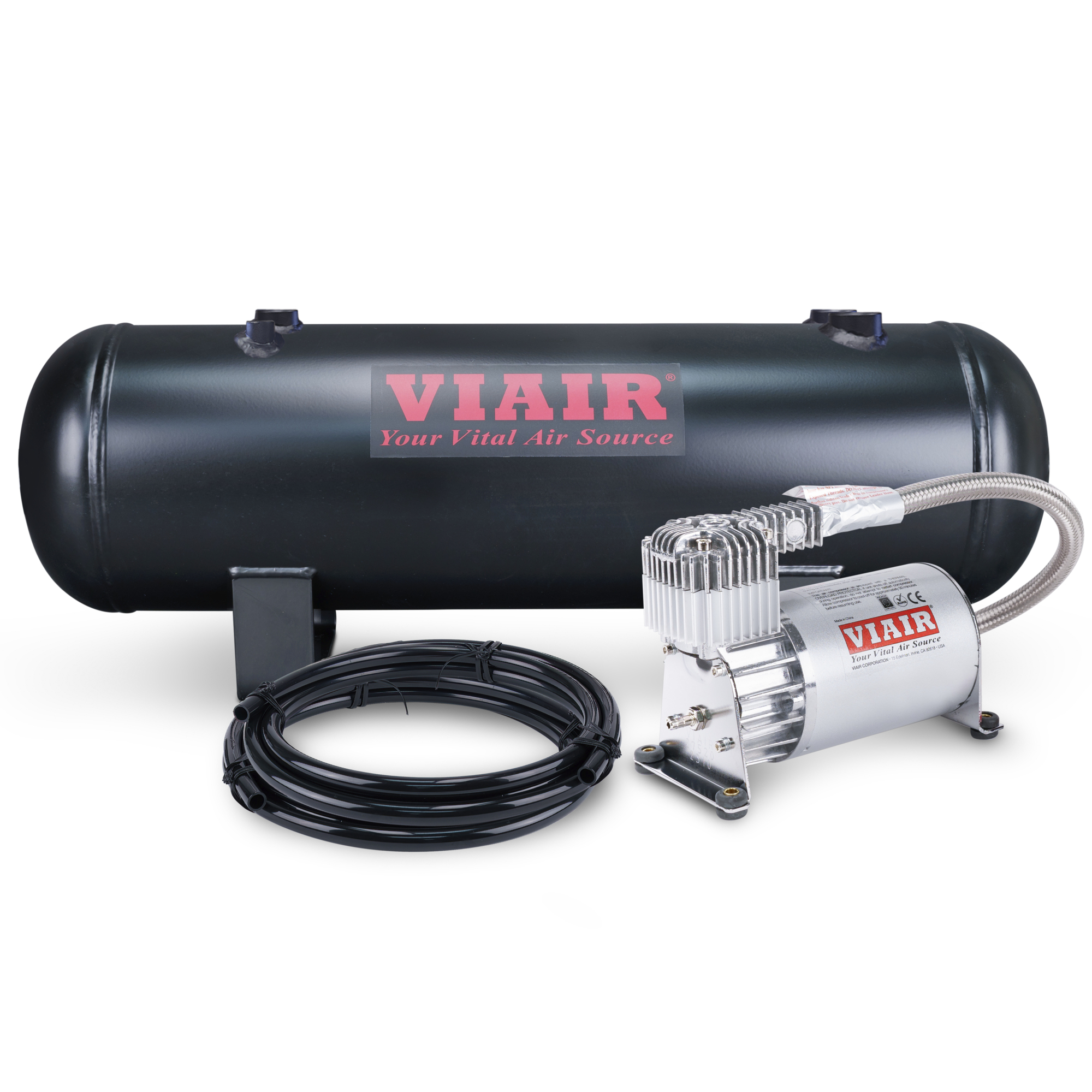 Viair, Quarter Duty Onboard Air System, Horsepower 0.25 HP, Air Tank Size 2 Gal, Volts 12 Model# 10002